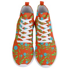 Background-texture-seamless-flowers Men s Lightweight High Top Sneakers