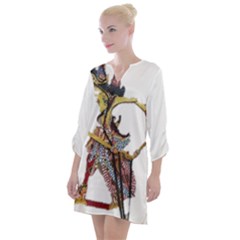 Im Fourth Dimension Abimanyu Open Neck Shift Dress by imanmulyana