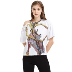 Im Fourth Dimension Abimanyu One Shoulder Cut Out Tee by imanmulyana