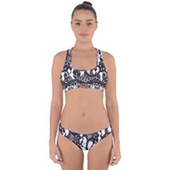 Im Fourth Dimension Black White 66 Cross Back Hipster Bikini Set by imanmulyana