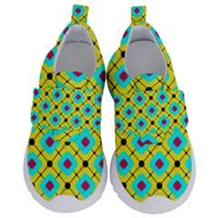 Abstract Pattern Tiles Square Design Modern Kids  Velcro No Lace Shoes by Amaryn4rt
