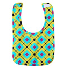 Abstract Pattern Tiles Square Design Modern Baby Bib by Amaryn4rt