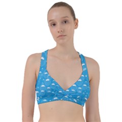 Pattern Blue Bubble Pattern Background Sweetheart Sports Bra by Amaryn4rt