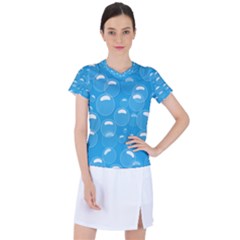 Pattern Blue Bubble Pattern Background Women s Sports Top by Amaryn4rt