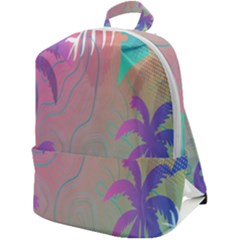 Palm-trees Zip Up Backpack by nateshop