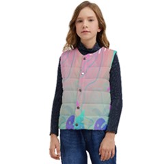 Palm-trees Kid s Short Button Up Puffer Vest	 by nateshop