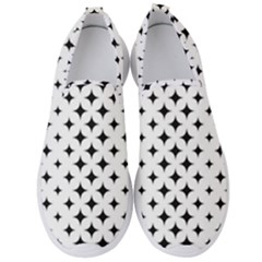 Pattern-whit Star Black Men s Slip On Sneakers by nateshop