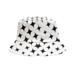 Pattern-whit Star Black Bucket Hat by nateshop