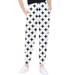 Pattern-whit Star Black Tapered Pants by nateshop