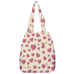 Valentine Flat Love Hearts Design Romantic Center Zip Backpack by Amaryn4rt