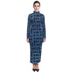 Abstract Illustration Background Rectangles Pattern Turtleneck Maxi Dress by Amaryn4rt