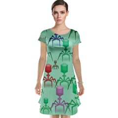 Bacteriophage Virus Army Cap Sleeve Nightdress by Amaryn4rt