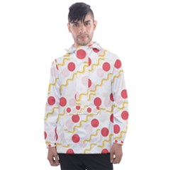 Illustration Abstract Line Pattern Dot Lines Decorative Men s Front Pocket Pullover Windbreaker by Amaryn4rt