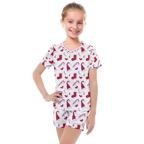 Christmas Template Advent Cap Kids  Mesh Tee And Shorts Set by Amaryn4rt