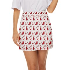 Christmas Template Advent Cap Mini Front Wrap Skirt by Amaryn4rt