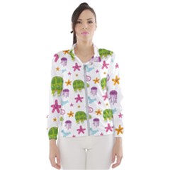 Turtles Animals Sea Life Women s Windbreaker