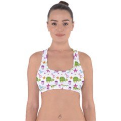 Turtles Animals Sea Life Cross Back Hipster Bikini Top  by Amaryn4rt