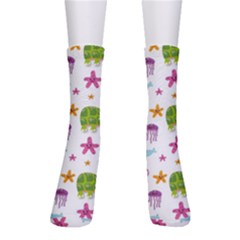 Turtles Animals Sea Life Crew Socks