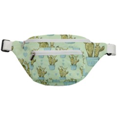 Background Pattern Green Cactus Flora Fanny Pack by Amaryn4rt