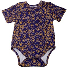 Pattern Illustration Spiral Pattern Texture Fractal Baby Short Sleeve Onesie Bodysuit by Amaryn4rt