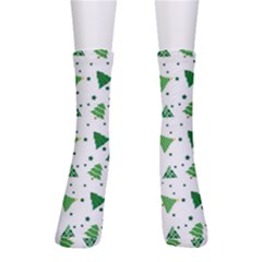 Christmas Trees Pattern Design Pattern Crew Socks