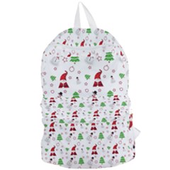 Santa Claus Snowman Christmas Xmas Foldable Lightweight Backpack by Amaryn4rt