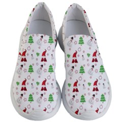 Santa Claus Snowman Christmas Xmas Women s Lightweight Slip Ons by Amaryn4rt