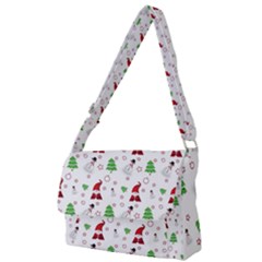 Santa Claus Snowman Christmas Xmas Full Print Messenger Bag (s) by Amaryn4rt