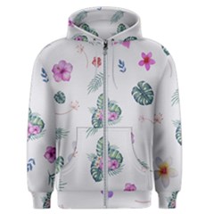 Template-flower Men s Zipper Hoodie