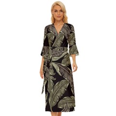 Jungle Sheets Tropical Pattern Midsummer Wrap Dress