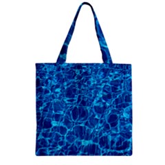 Water Zipper Grocery Tote Bag by nateshop