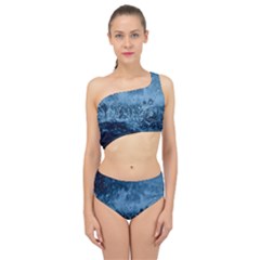 Water-water Spliced Up Two Piece Swimsuit by nateshop