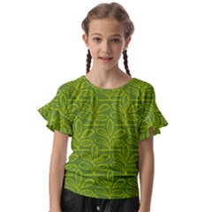 Oak Tree Nature Ongoing Pattern Kids  Cut Out Flutter Sleeves