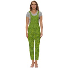 Oak Tree Nature Ongoing Pattern Women s Pinafore Overalls Jumpsuit