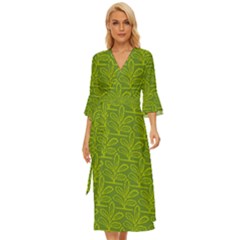 Oak Tree Nature Ongoing Pattern Midsummer Wrap Dress