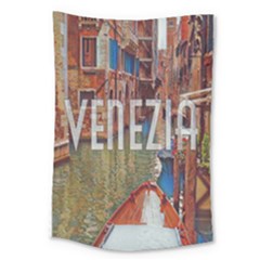 Venezia Boat Tour  Large Tapestry by ConteMonfrey