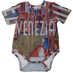 Venezia Boat Tour  Baby Short Sleeve Onesie Bodysuit by ConteMonfrey