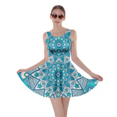 Mandala Blue Skater Dress by zappwaits