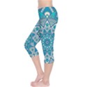 Mandala Blue Capri Leggings  View3