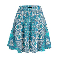 Mandala Blue High Waist Skirt by zappwaits