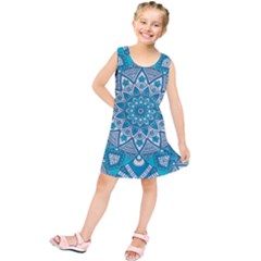 Mandala Blue Kids  Tunic Dress