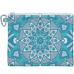 Mandala Blue Canvas Cosmetic Bag (xxxl) by zappwaits