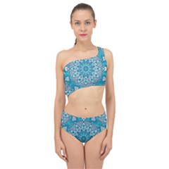 Mandala Blue Spliced Up Two Piece Swimsuit by zappwaits