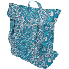 Mandala Blue Buckle Up Backpack by zappwaits