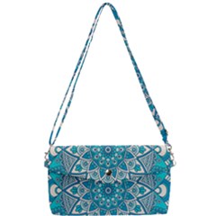 Mandala Blue Removable Strap Clutch Bag by zappwaits