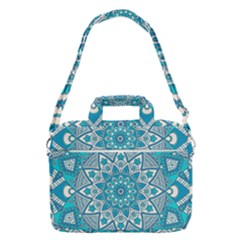 Mandala Blue Macbook Pro 13  Shoulder Laptop Bag  by zappwaits