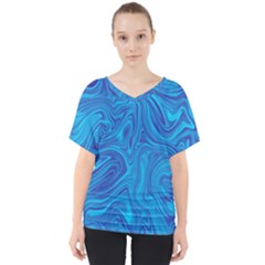 Abstract-pattern-art-desktop-shape V-neck Dolman Drape Top