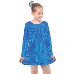 Abstract-pattern-art-desktop-shape Kids  Long Sleeve Dress
