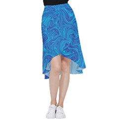 Abstract-pattern-art-desktop-shape Frill Hi Low Chiffon Skirt