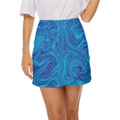 Abstract-pattern-art-desktop-shape Mini Front Wrap Skirt